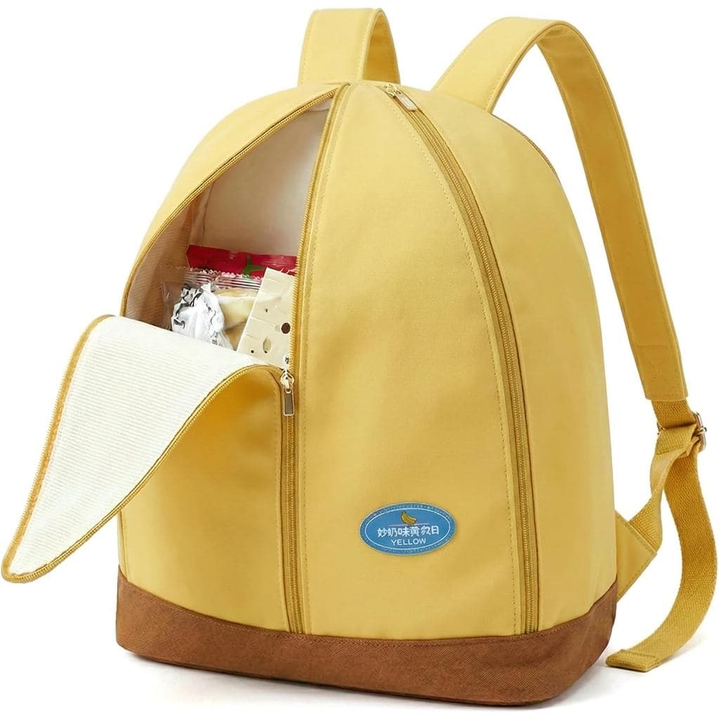 Mochila de Banana Fofa e Original para Mulheres Y2K, Grande Capacidade, Leve, Divertida, Casual, para Viagens, Uso Diári