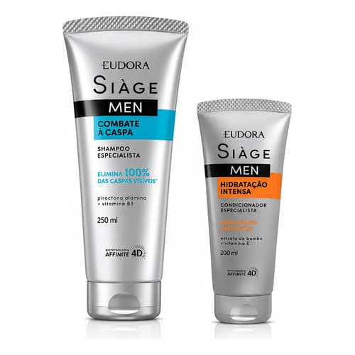 Kit Shampoo Anti Caspa + Condicionador Eudora Siáge Men