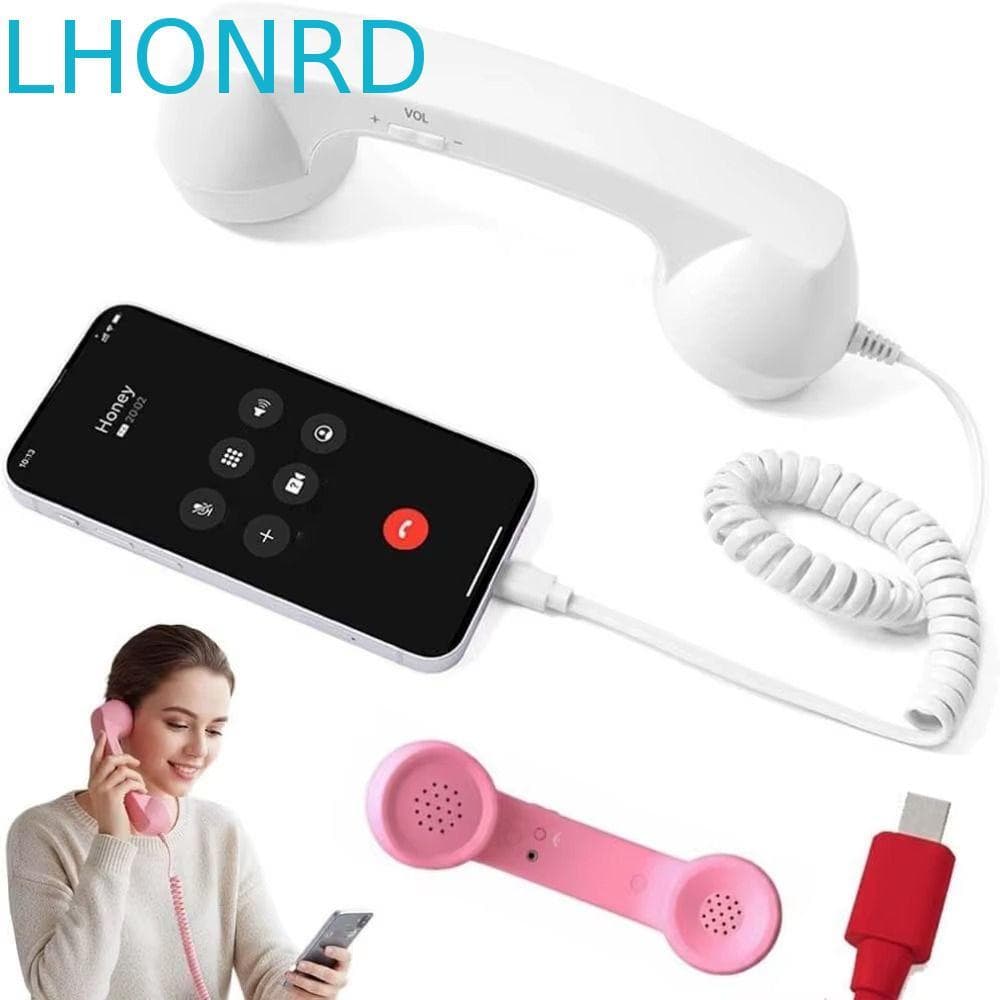 Aparelho Telefônico Retrô LHONRD , Receptor Portátil Com Controle De Volume Externo E Microfone Fio
