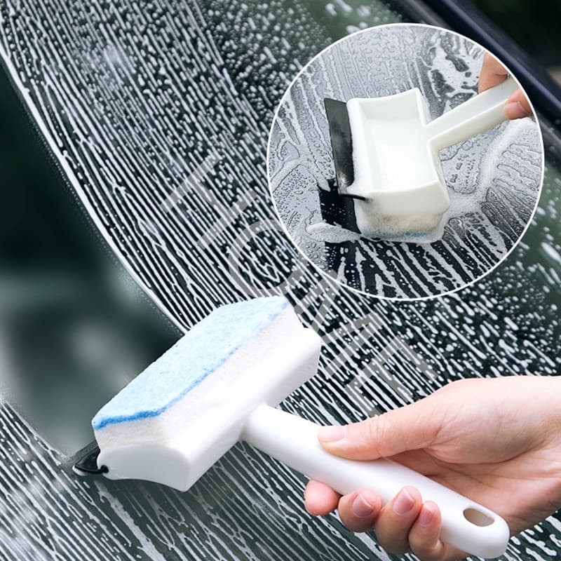 Esponja/limpador de vidros/janelas multifuncional 2 em 1 de silicone, adequada para uso em banheiro/cozinha/chuveiro.