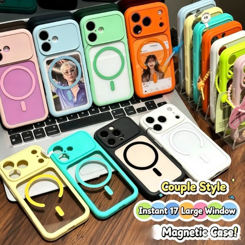 Dopamina Transparente Acrílico Magnetismo Caso De Telefone Adequado Para iPhone 17 16 15 14 13 12 11 Pro Max Capa Trasei