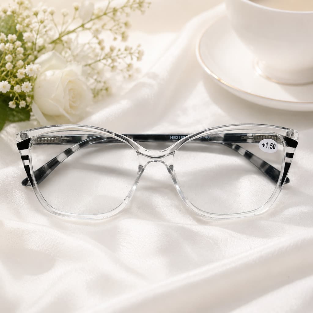 Óculos de Leitura com grau pra Perto Feminino Armações de óculos transparente +1.00 ao +4.00