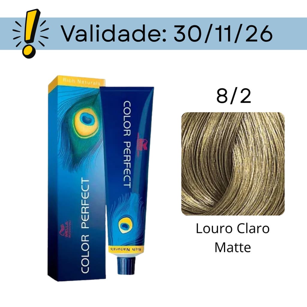 COLORAÇÃO COLOR PERFECT WELLA - 8/2