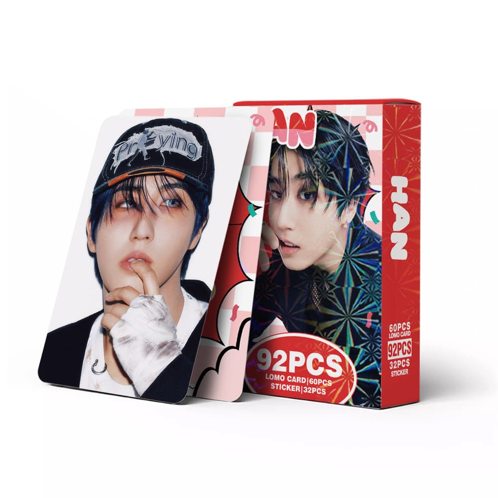 92 peças/caixa, cartões fotográficos STRAYKIDS SOLO HAN, cartões LOMO KPOP VAJY