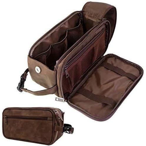 PAVILIA Nécessaire Masculina, Kit de Barbear para Viagem, Organizador de Nécessaire Masculino para Viagem, para Higiene