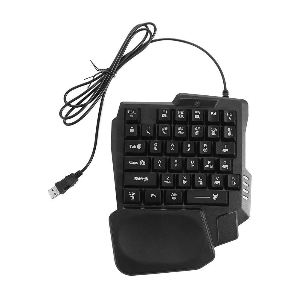 Teclado Com Uma Mão , Mini USB De Única , Mecânico Para Jogos Fio Ultrafino