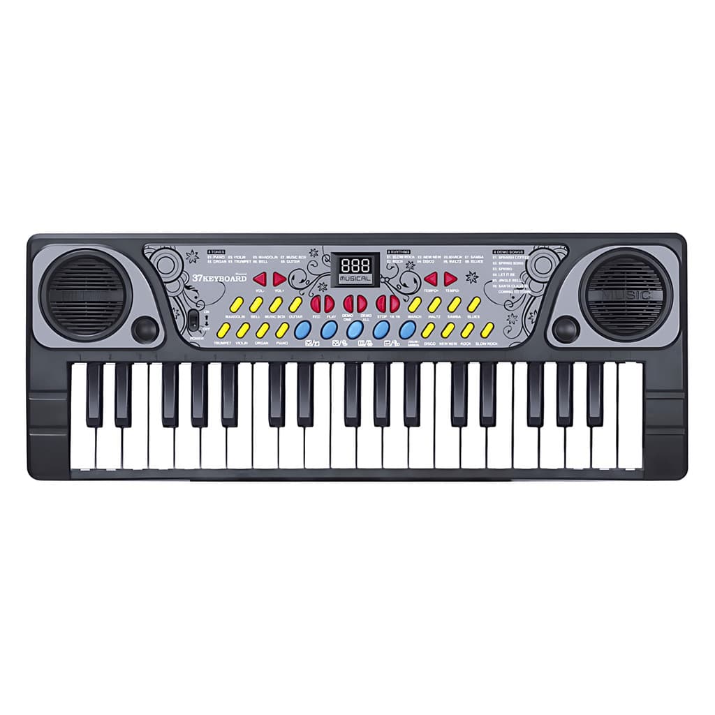 Teclado Infantil c/ Microfone - 37 Teclas - DM Toys