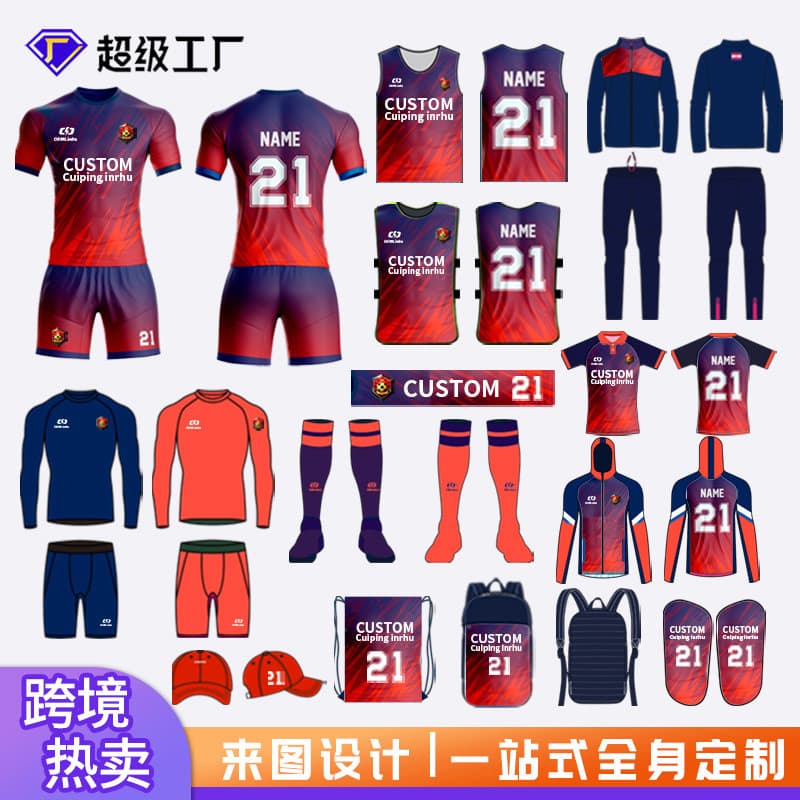 Uniforme de futebol de sublimação personalizado terno meninos crianças uniforme de treinamento de competição profissiona