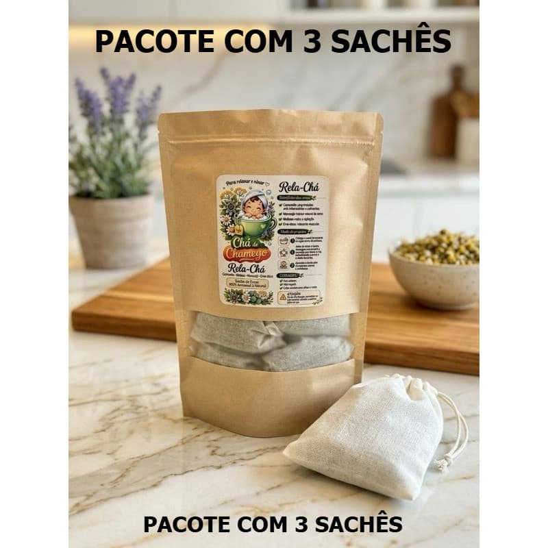 Banho Rela-Chá – Indutor de Sono Natural para Bebês (3 unidades)