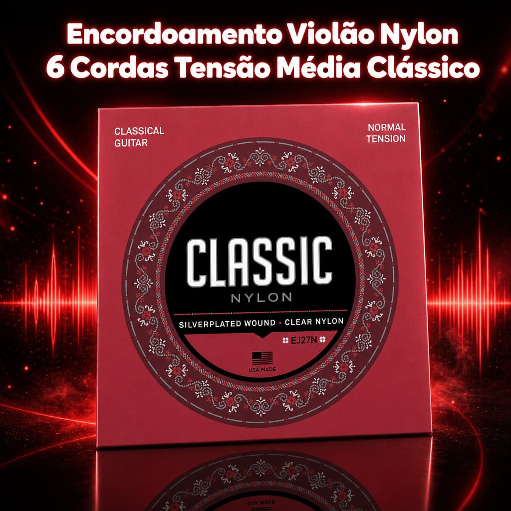 Encordoamento Violão Nylon 6 Cordas Tensão Média Clássico