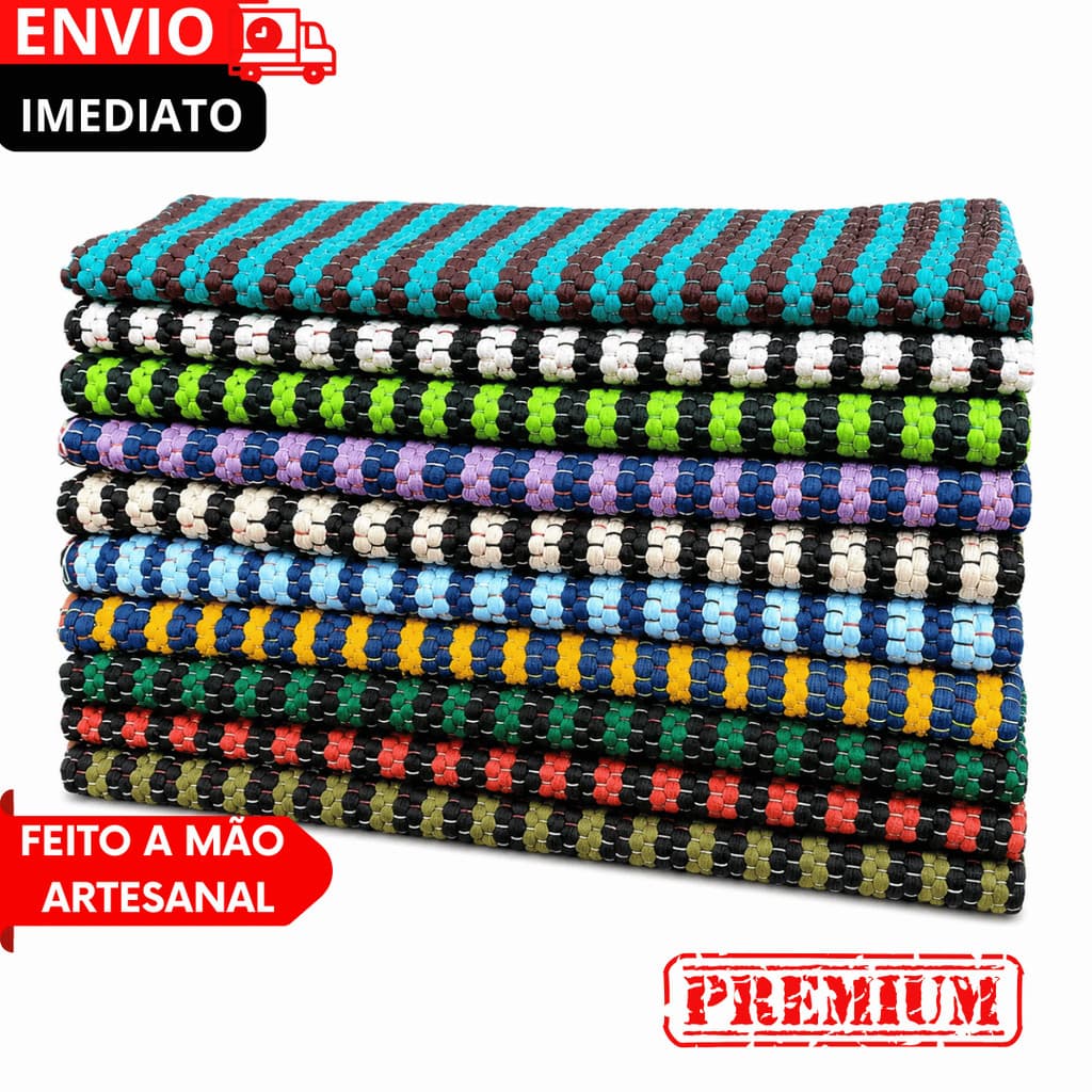 Kit 10 Tapete Zebrinha Porta Artesanal Malha Atacado