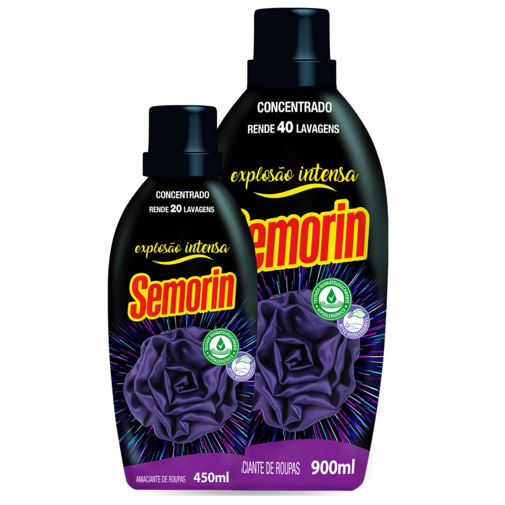 Amaciante de Roupas Explosão Intensa Concentrado 450ml e 900ml