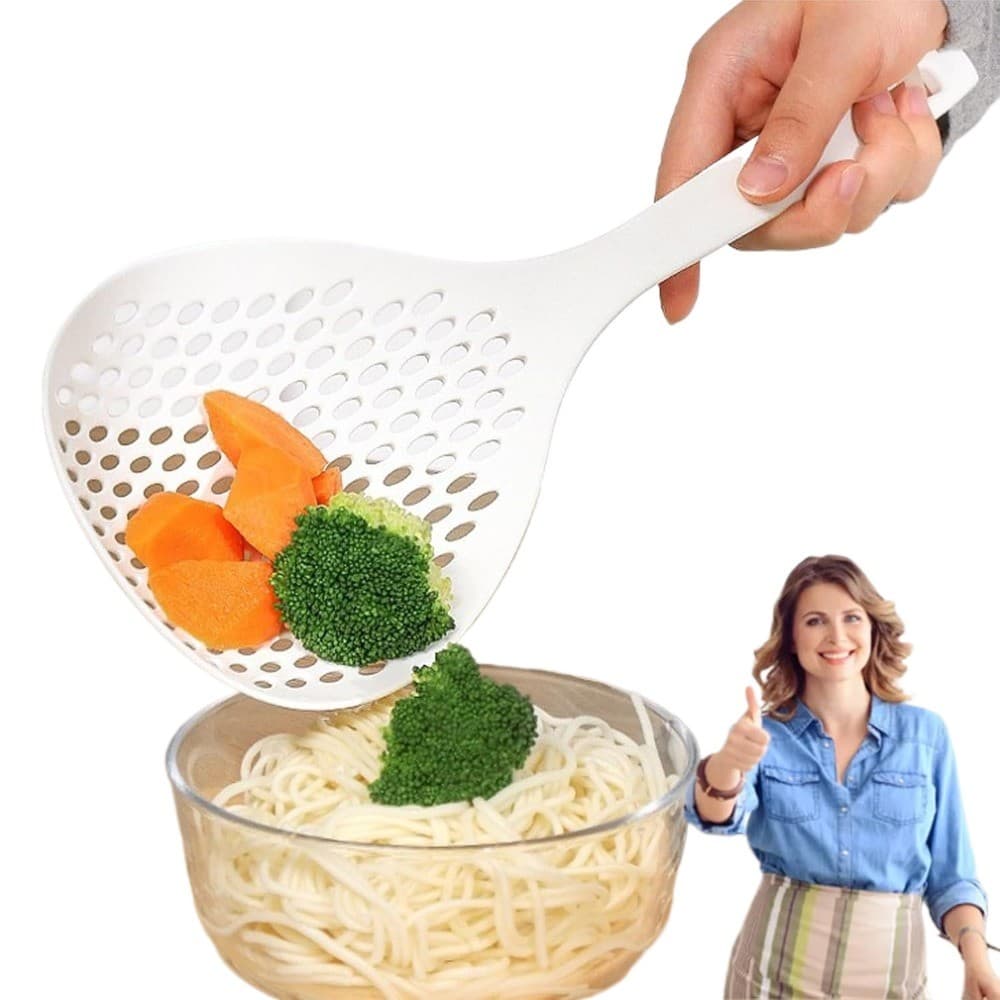 Colher Grande Coador Com Fenda Skimmer Resistente Ao Calor Utensílio De Cozinha Para Cozinhar Macarrão Legumes Fritar