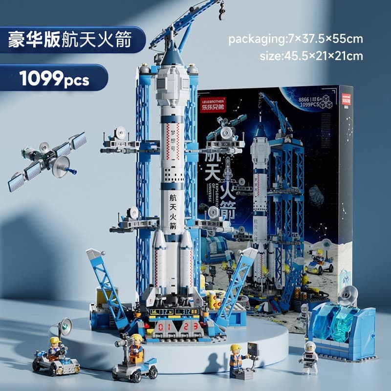 1099 pçs nave espacial NASA nave espacial foguete nave espacial meninos meninas quebra-cabeça montagem blocos de constru