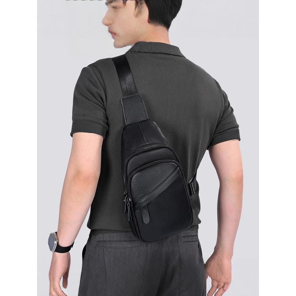 Peito masculino Bolsa Ombro Messenger Bolsa Business Casual Grande Capacidade Leve Simples Commuter Bolsa