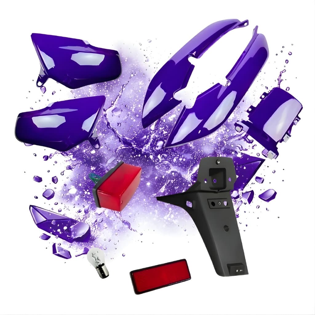 Carenagem Titan 125 98 Até 99 Roxo Tampa lateral + Rabeta + Paralama Traseiro Completo Loja3401