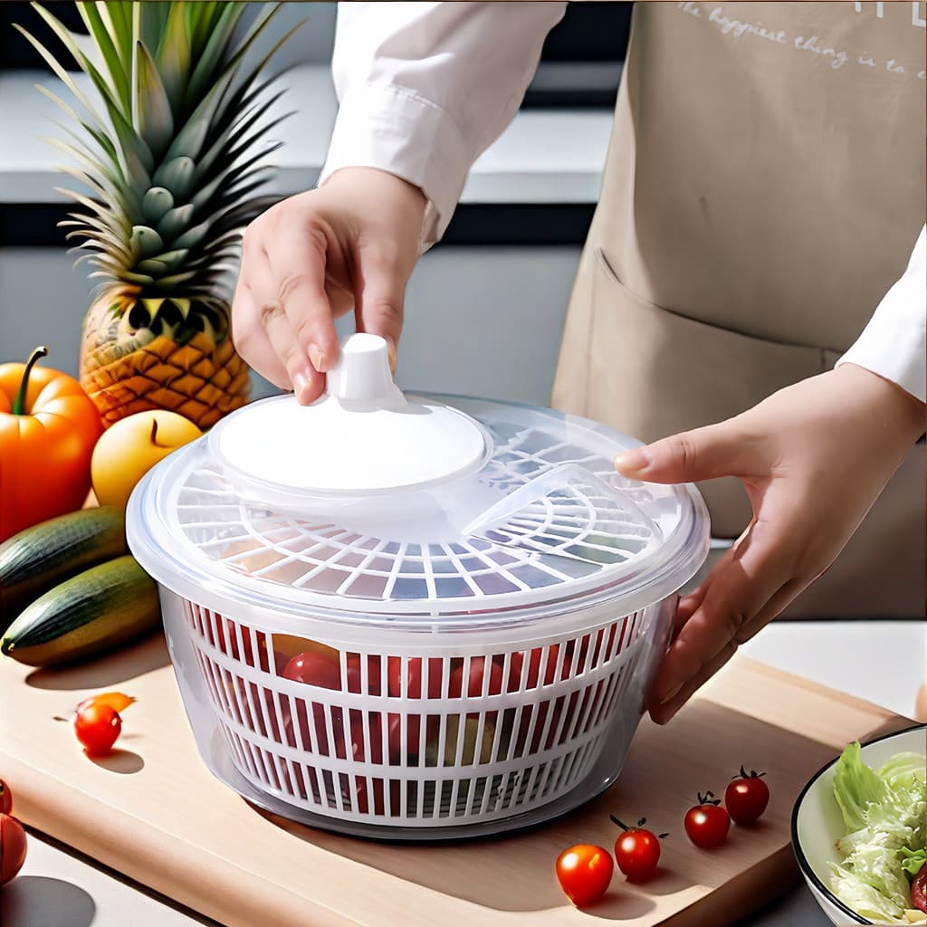 Desidratador Secador de vegetais Salada Lavagem de vegetais Ferramenta útil Cozinha Doméstica Cesta de vegetais para bat