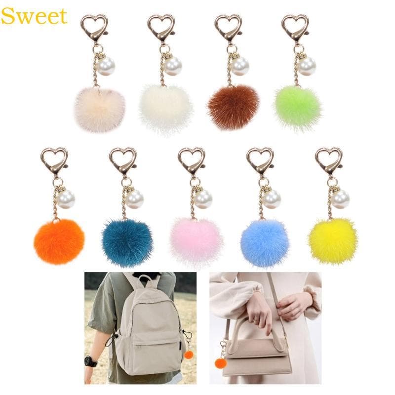 Bonito Bolas Pelúcia Chaveiro Do Telefone Móvel Jóias Carro Macio Pom Saco Acessório Para Backp