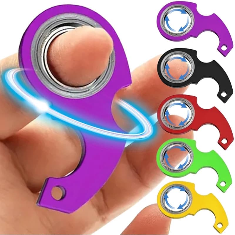 Revólver Chaveiro Na Ponta Do Dedo , Aliviar O Tédio Luminoso Fidget Spinner , Brinquedos Infantis Anti-Ansiedade Leve M