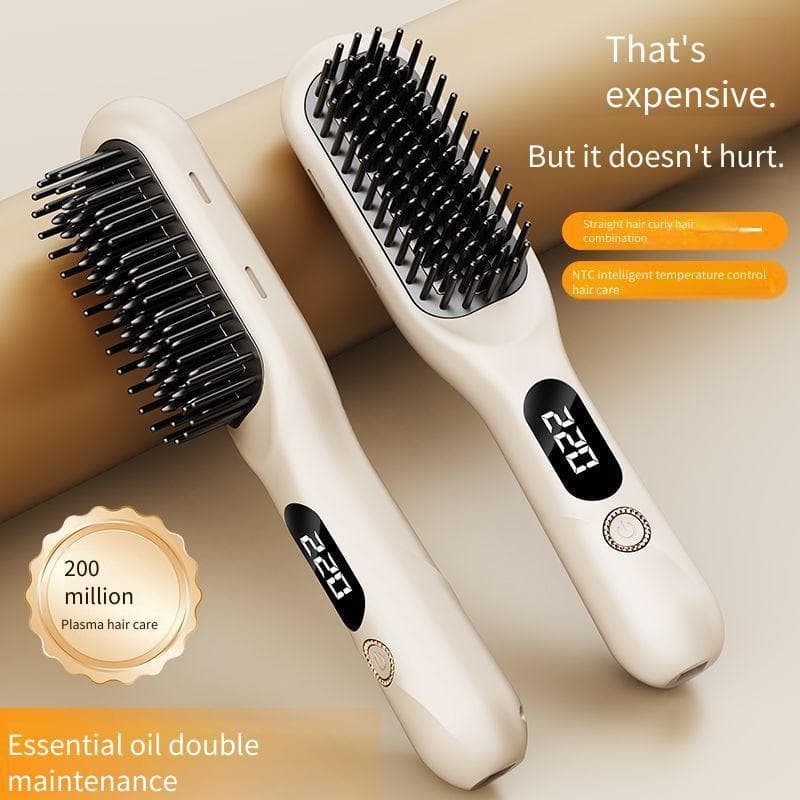 Pente de cabelo reto curling em linha reta dupla utilização alta crânio topo preguiçoso curling interior doméstico estil