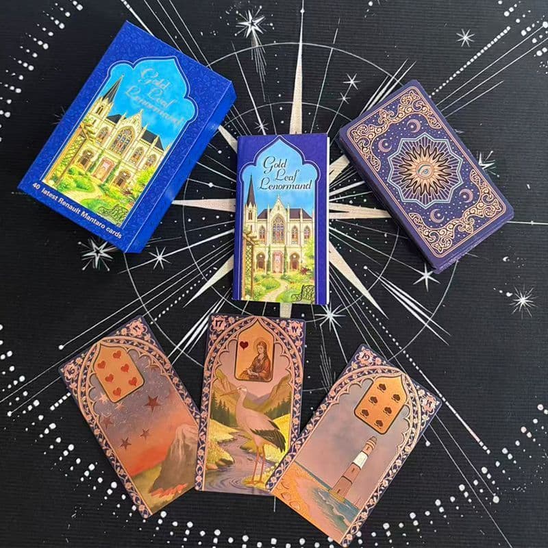 Rana Groege Lenormand Oracle Cards 40 Unidades De Cartões PET À Prova D'água Para Adivinhação E-Baralho Luxuoso Durável