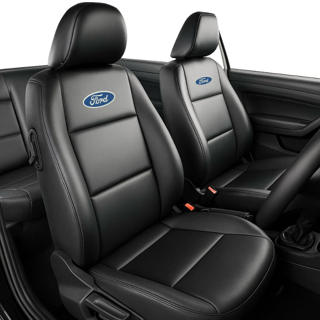 Capas Banco Carro 100% Couro Ford Impermeável C/ Porta Revistas Premium Todos Carros Modelos