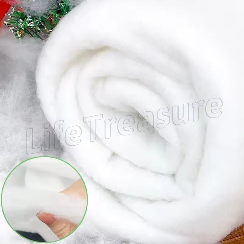 [Feliz Natal] Rolo de Cobertura de Neve Artificial, Cobertura de Neve Branca Artificial, Acessórios de Decoração de Árvo