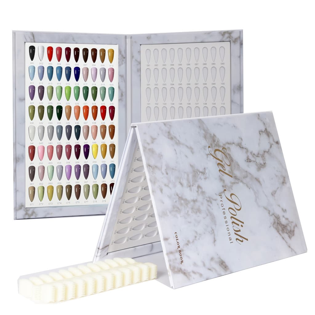 Livro de Cores Z6OY para Unhas com 120/160/216 Cores |     Exibição Gratuita de Adesivos para Unhas