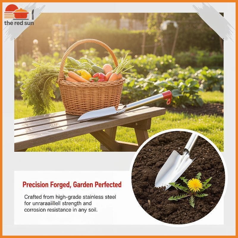 TSBR Pá De Jardim Manual De Aço Inoxidável , Ferramenta Leve À Prova De Ferrugem Para Capina , Escavação , Plantio De Cu