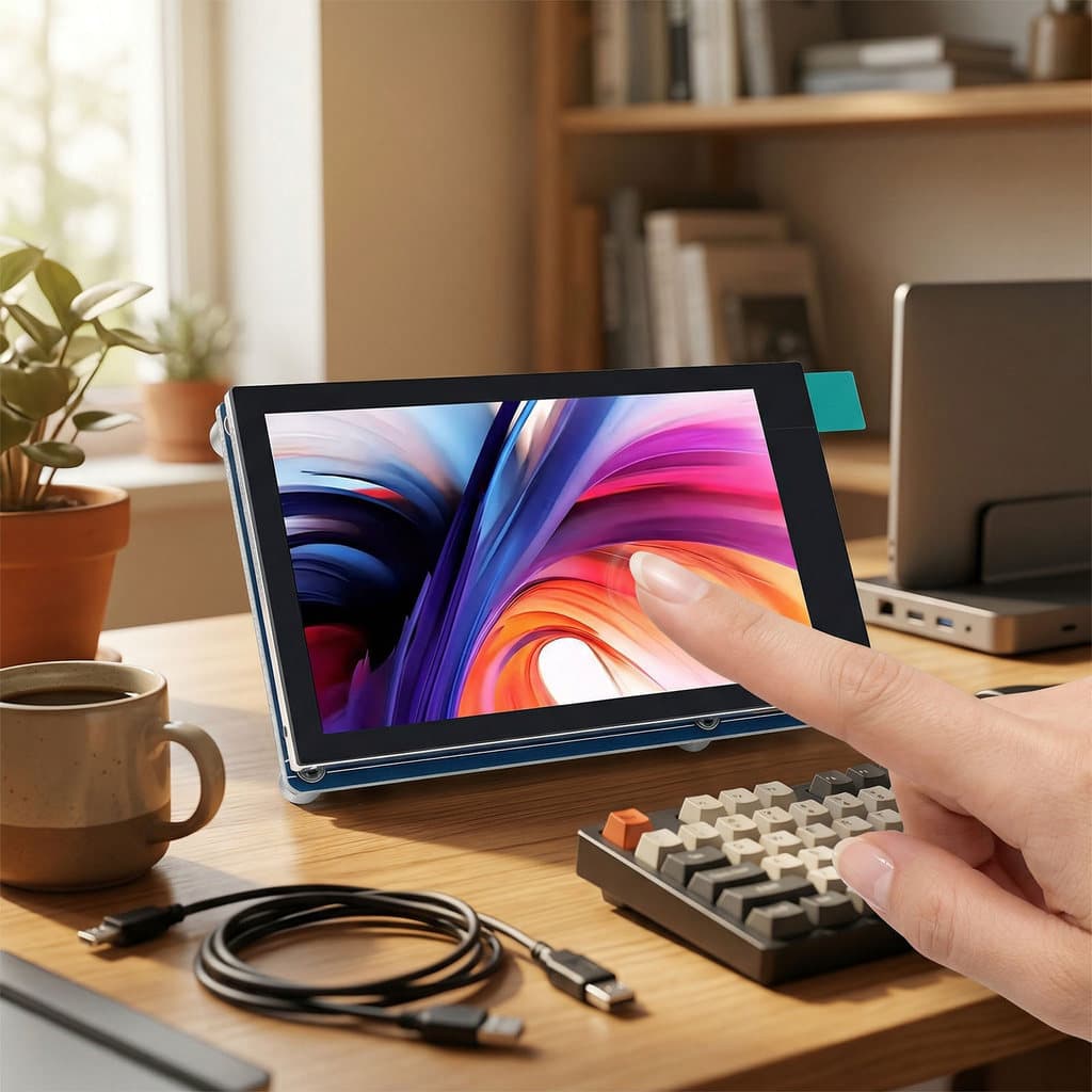 Tela Sensível Ao Toque Capacitiva DSI De 3.5 Polegadas Adequada Para Computador Rasp Pi 5 5 Pontos Touch 480x800 Resoluç