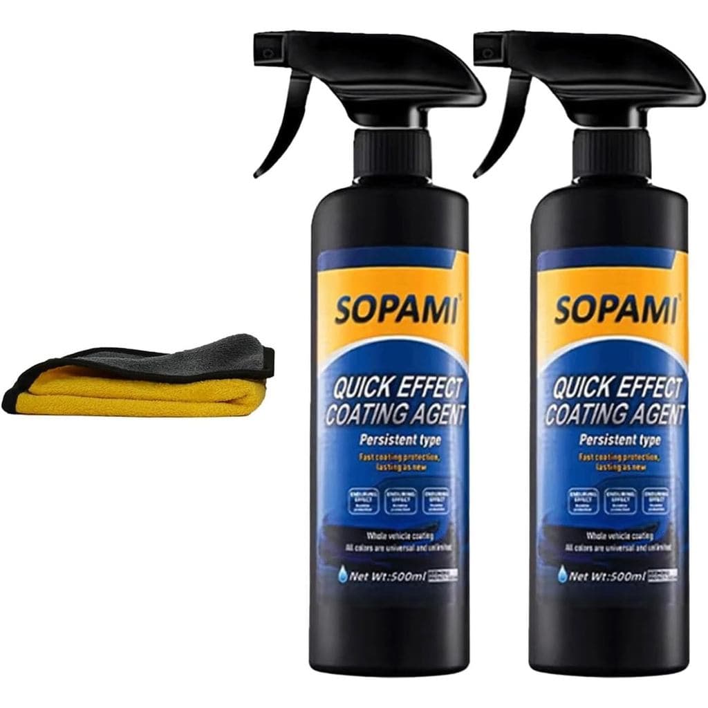 Spray de Revestimento Automotivo Sopami, Agente de Revestimento de Efeito Rápido, Cera Automotiva de Aplicação Rápida, S