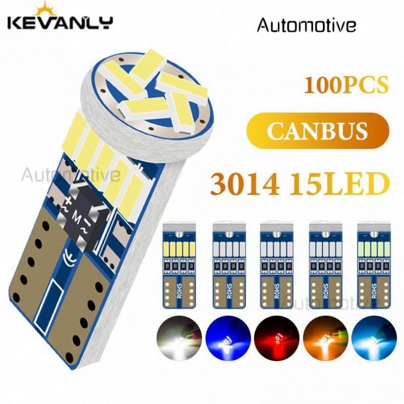 1 unidade de lâmpada LED para carro T10 15smd W5W 3014 168 194 Canbus, luz de posição para carro e motocicleta H6T7