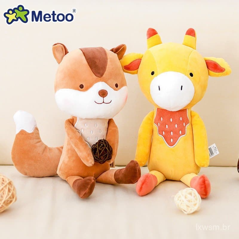 Metoo Zoo Girafa de Pelúcia, Esquilo, Boneca Coala para Abraçar, Brinquedos para Bebês