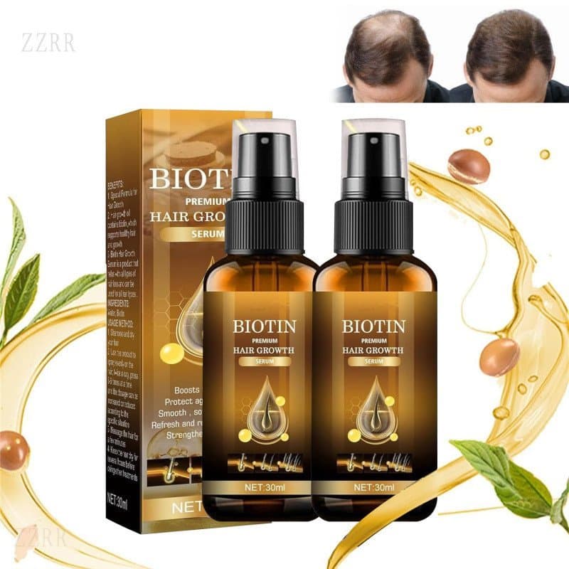 DragonHonor2PCS Sérum em Spray para Crescimento Capilar com Biotina, Sérum Herbal Espessante com Gengibre e Ginseng para