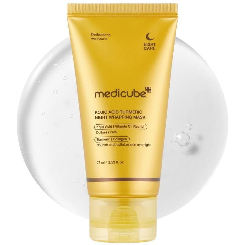 [medicube Oficial] Máscara Noturna Envolvente de Ácido Kójico e Cúrcuma |   Máscara Noturna Reparadora, Morning Shed, Cú