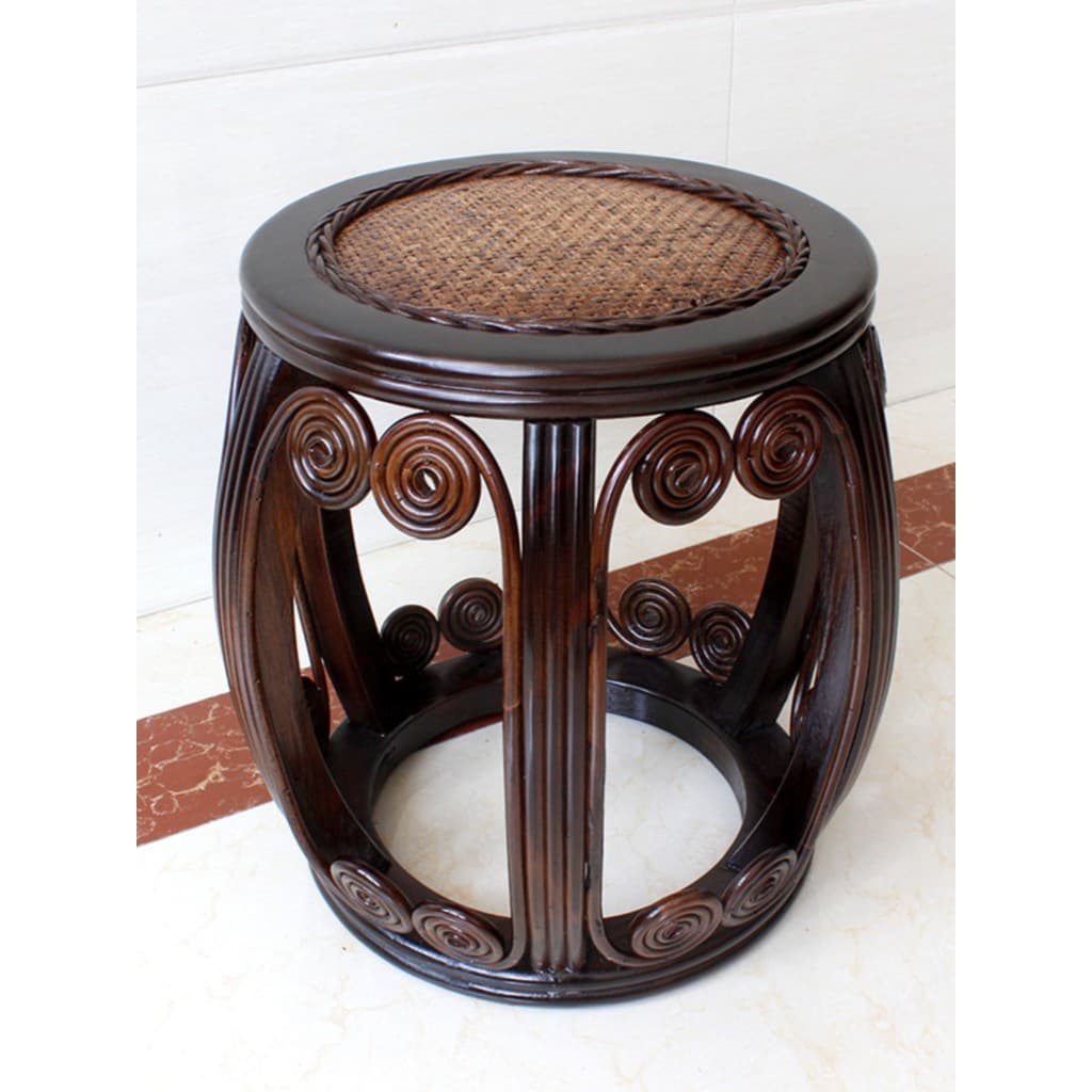 Rattan pequeno banco baixo mudança sapatos apoio para os pés fezes antigo clássico bordado cais sala de chá chinês peque
