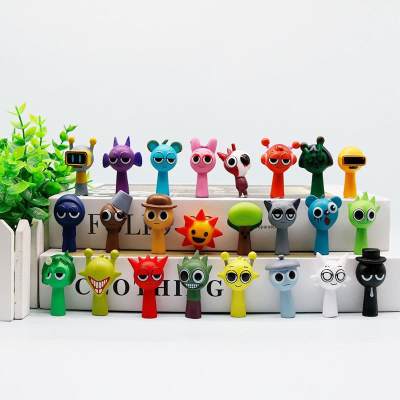 24 Pçs 5cm Sprunki Estatueta Anime Sprunky Figuras Pvc Modelo Jogo Ação & Brinquedo Crianças Aniversário Presente De Nat