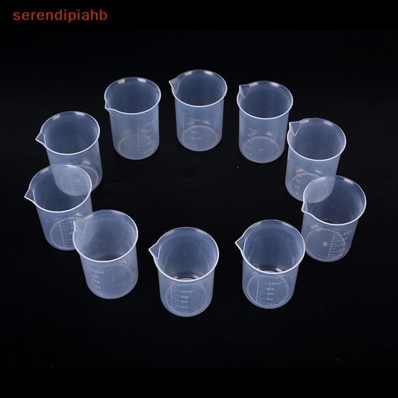 [serendipiahb] 10 Pcs 50ML Copo De Medição Graduado De Plástico Para Recipiente De Medida Líquida