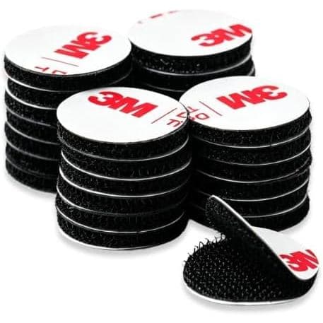 Fita adesiva de velcro de 1,2 x 2 polegadas, 10 pares, fita de montagem resistente, tiras adesivas interligadas, base ad