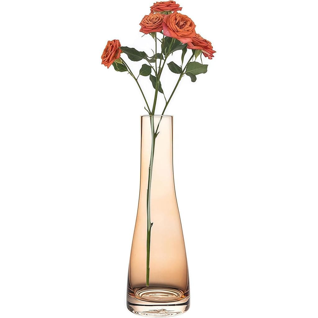Vaso de Vidro para Flor Única, Feito à Mão, Pequeno Vaso Decorativo para Flores, Vasos para Haste Única, Mini Vaso Flora
