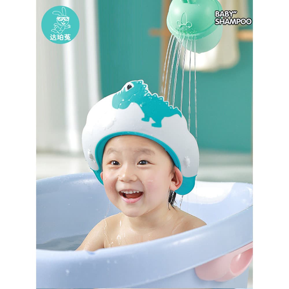 Tampa de shampoo para bebês, tampa de retenção de água, à prova d'água, proteção para os ouvidos, Silicone, shampoo para