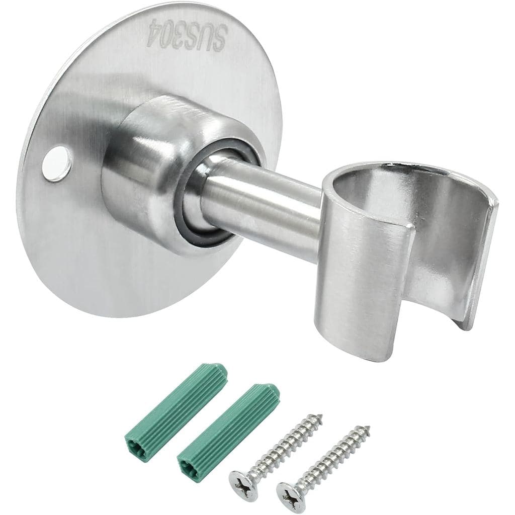 Suporte para Chuveiro em Aço Inoxidável 304, 360 °   Suporte de Parede Ajustável em Níquel Escovado para Chuveiro Manual