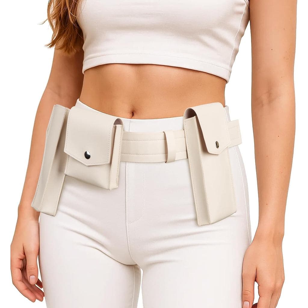 Cinto Ajustável para Fantasia de Rainha com Bolsos e Coldre, Cinto de Cosplay de Guerreira Medieval para Mulheres Adulta