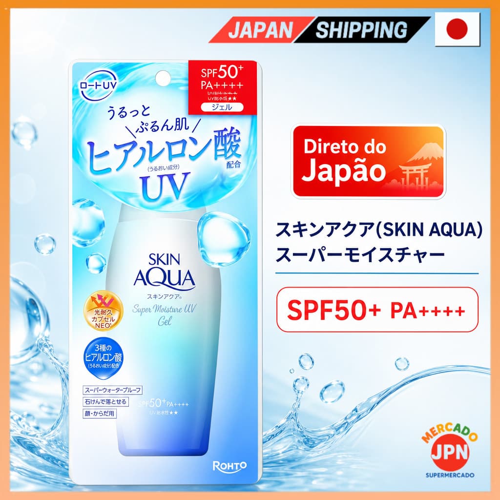 Skin Aqua Super Moisture UV Gel SPF 50+ PA+++ 110g / 140g Hidratante Protetor Sola Direct from JAPAN