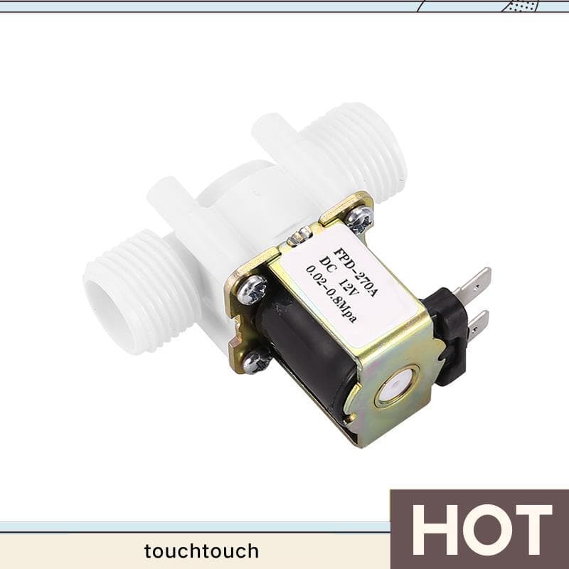 Válvula Solenóide De Água Normalmente Fechada Dc12V C G1/2-Polegada Elétrica De Plástico Para Dispensador touchtouch1 .