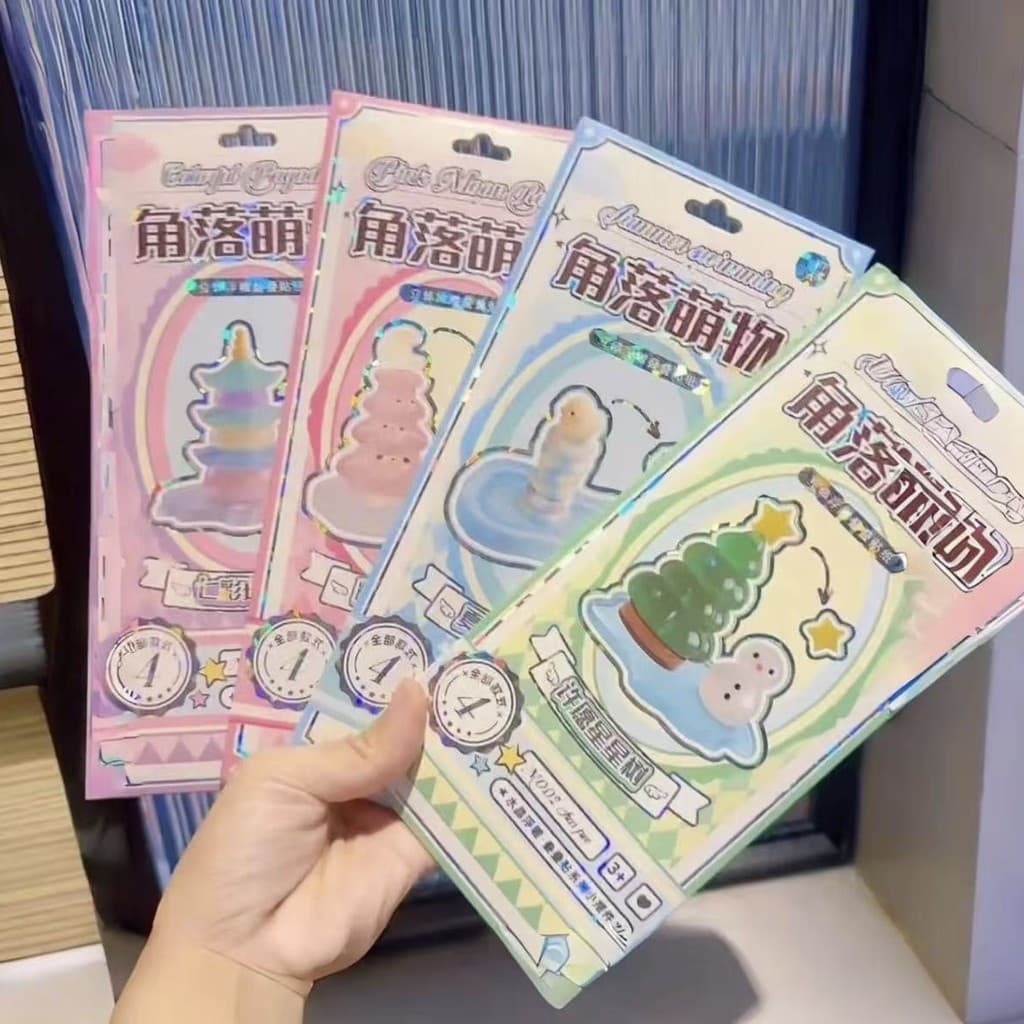 Adesivos 3D em Relevo Fofos para Artesanato Infantil, Estrelas de Cristal Empilháveis, Árvore dos Desejos, Adesivos Fofo