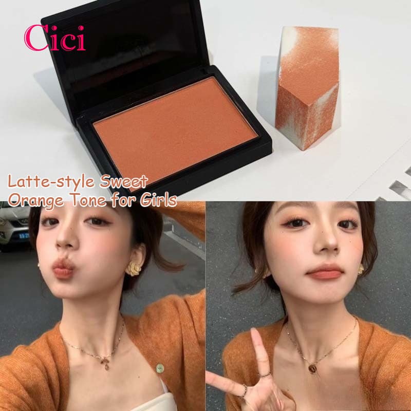 [Cici] HERORANGE Monocromático Natural Matte Blush Vitality girl De Baixa Saturação