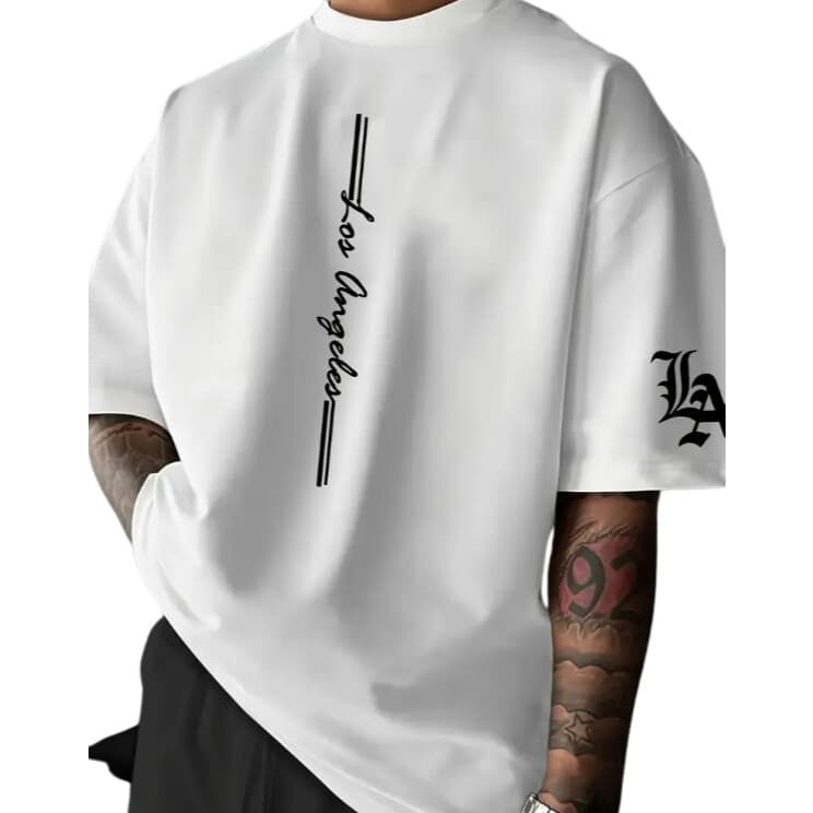 Camisa Algodão Oversized Streetwear Los Angeles