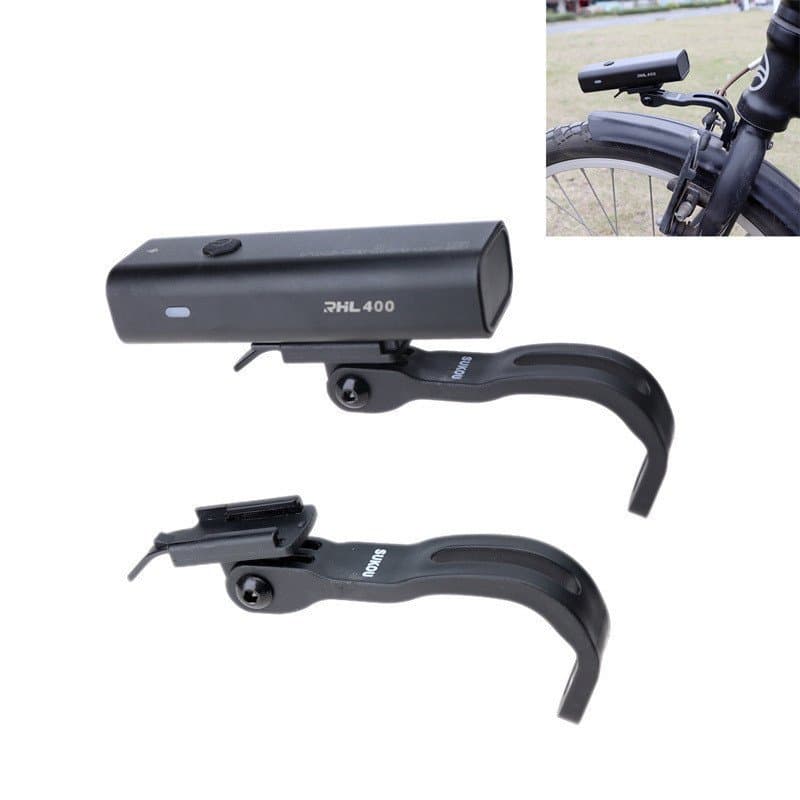 Suporte de luz dobrável para bicicleta compatível com Brompton/Dahon/bicicletas infantis, adequado para luzes Rockrider