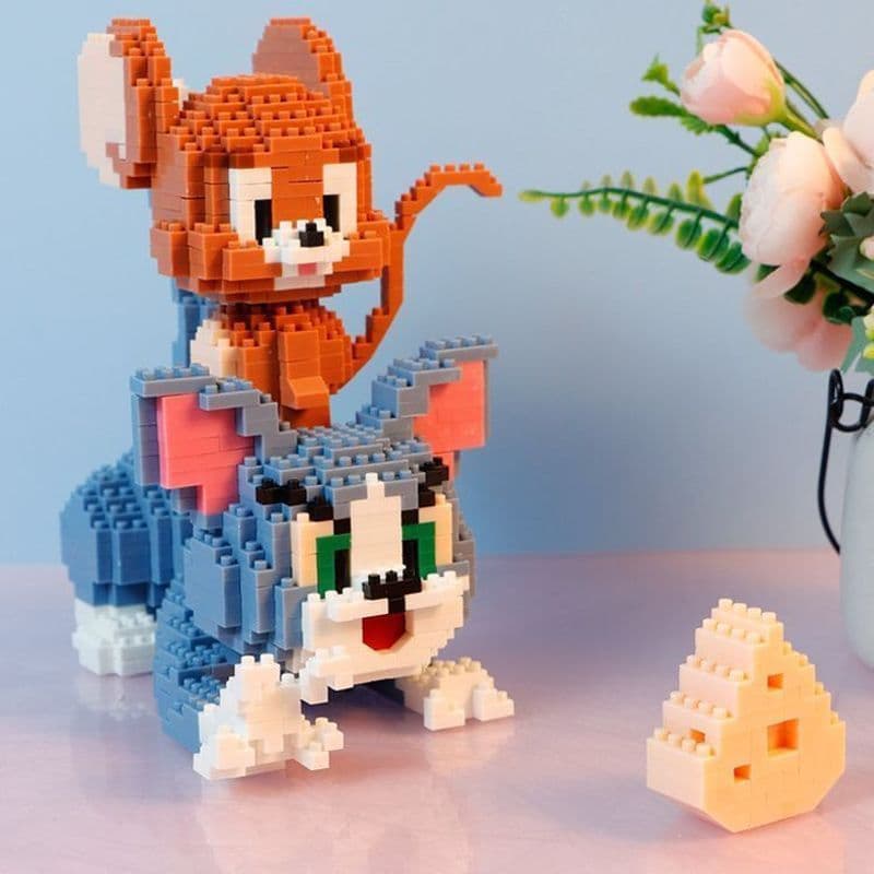 Novo produto Tom gato e rato modelo ornamentos blocos de construção de partículas montagem brinquedos presentes do feria